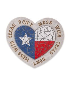 TEXAS PROUD STEPPING STONE - DON’T MESS WITH TEXAS HEART FLAG