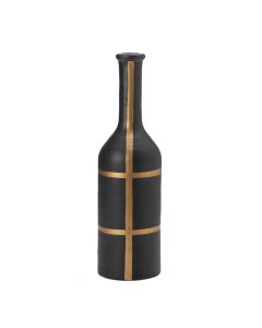 IBERIA BLACK AND GOLD VASE